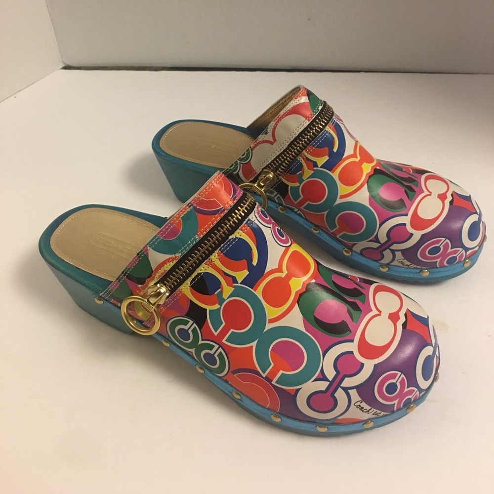New coach Poppy Jessi multi color clogs